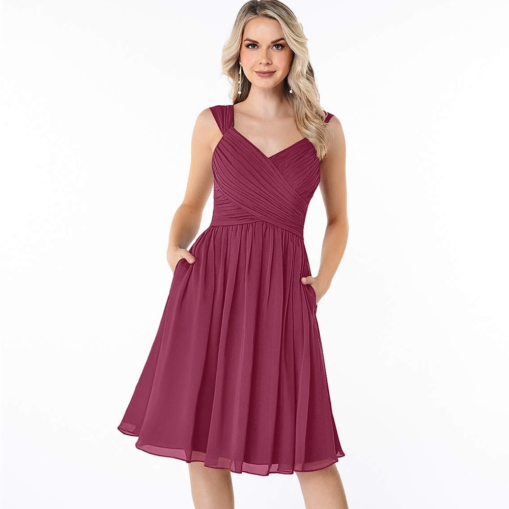 Azazie Angie Dress in Cabernet